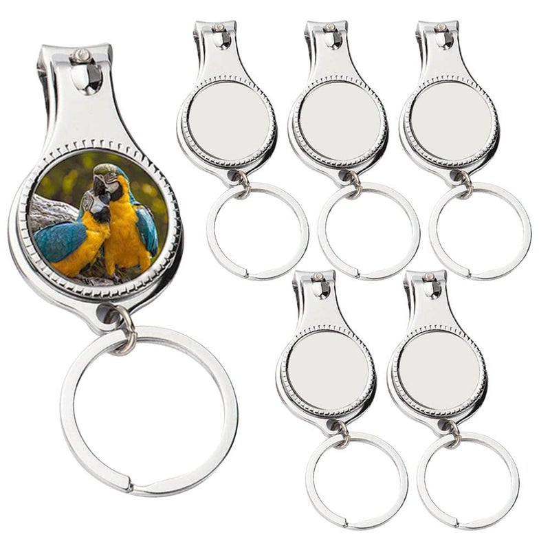 ZUYYON 6 Pack Sublimation Blanks Keychains Nail Clipper Metal Bottle Opener  Aluminum Heat Transfer Keychains DIY Blank Keychains for Birthday Anniversary Graduation Holiday Gifts(A) - Image 1